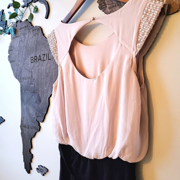 NWOT🔥Elegant Soft Pink Pearl Office/Party Dress - Picture 5 of 7